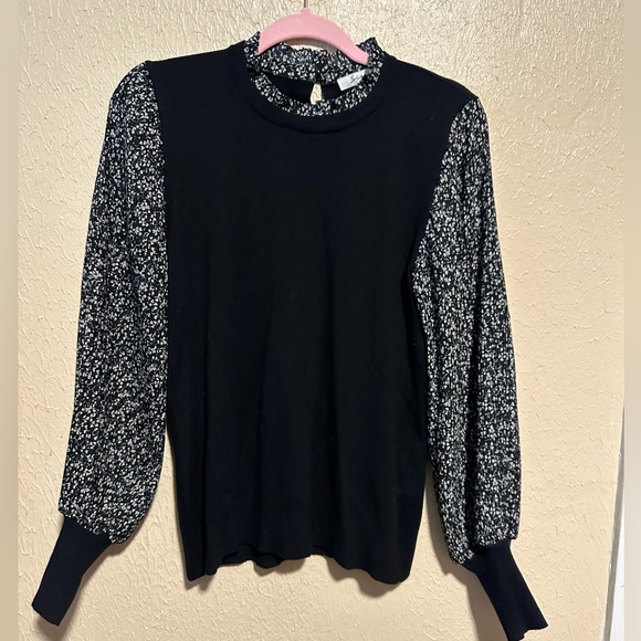 Siani Milano Blouse Tiny‎ Floral Print Puff Sleeves Size Medium - Picture 1 of 6